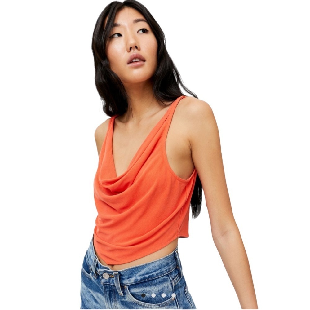 Urban Outfitters Naomi Cowl Cami- Orange SZ Small​